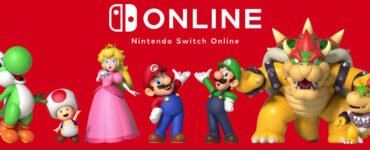 Nintendo Switch Online logo with Mario characters.