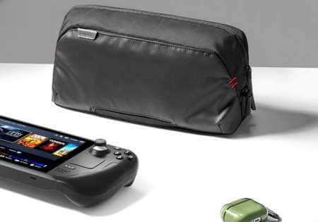 Portable console carrying case compatible with Steam Deck, Switch, and more