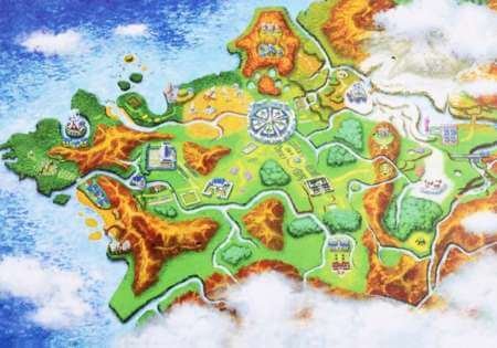 Map of the Kalos Region in Pokemon.