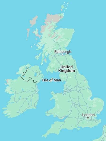 Map of the United Kingdom.